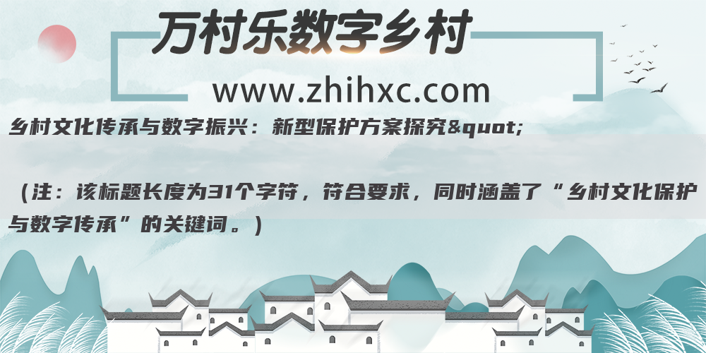 乡村文化传承与数字振兴:新型保护方案探究"