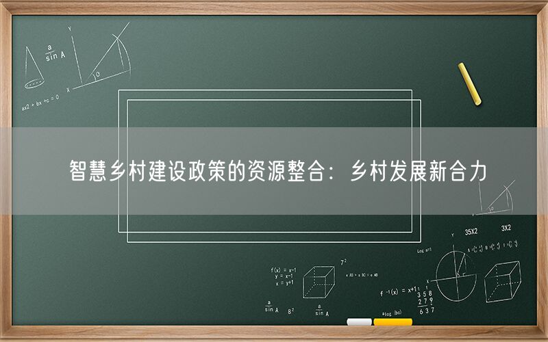 智慧乡村建设政策的资源整合：乡村发展新合力